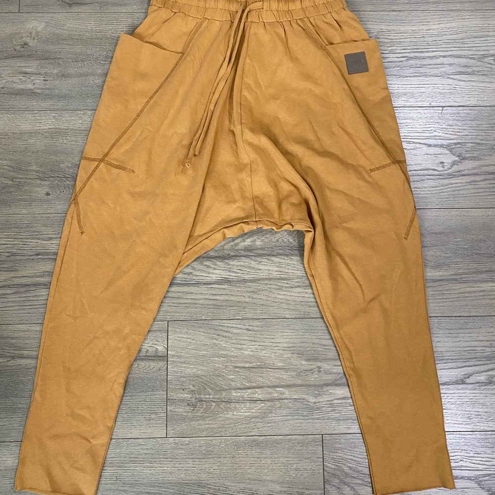 Women’s Jaded Gypsy Drawstring Harem Pants in Mustard S/M
